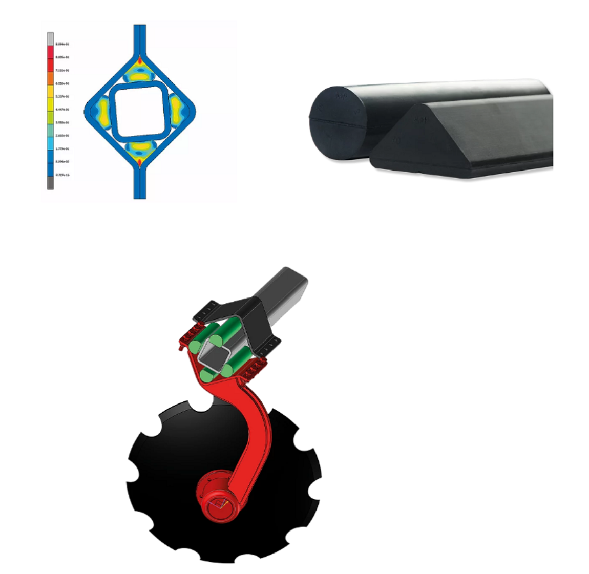 Swivel joint equipped with four rubber cords (green) Swivel joint equipped with four rubber cords (green)